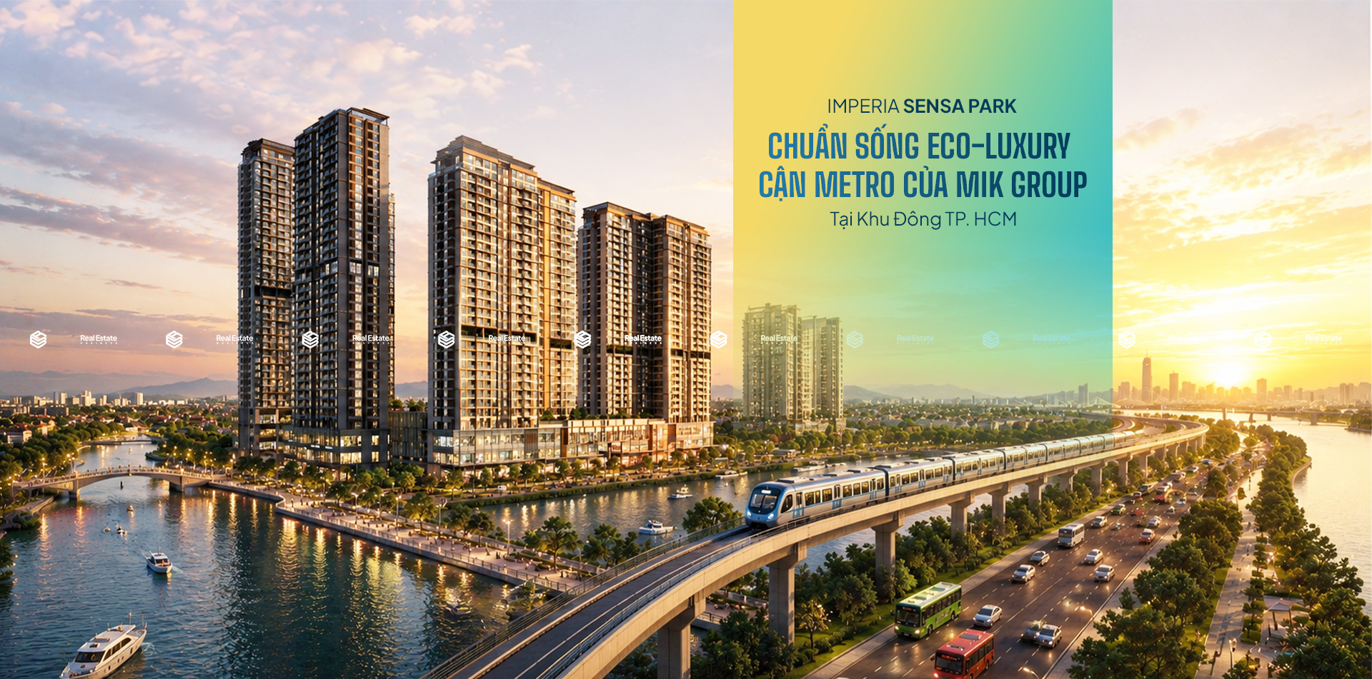 Công trường thi công dự án Imperia Sensa Park của MIK Group đang triển khai hạng mục hạ tầng