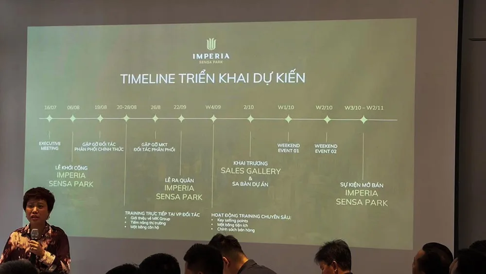 Đại diện MIK Group chia sẻ timeline triển khai Imperia Sensa Park ngày 19/8/2026