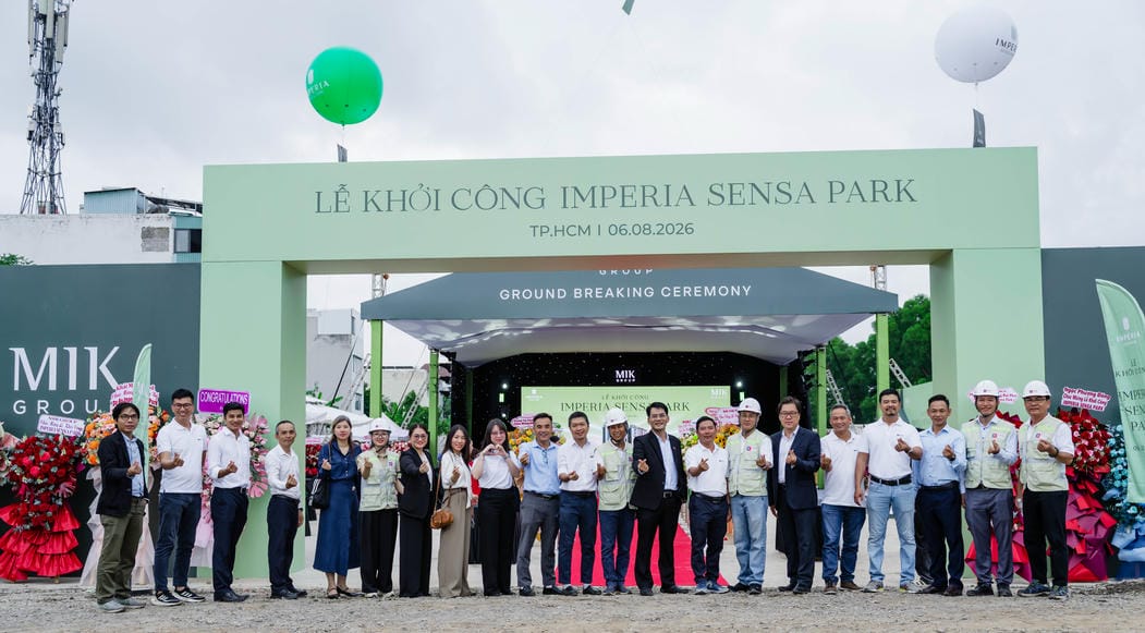 Sales Gallery Imperia Sensa Park mở tại tầng 25 Riverfront 1 Cổng chào lễ khởi công Imperia Sensa Park ngày 6/8/2026 tại TP.HCM