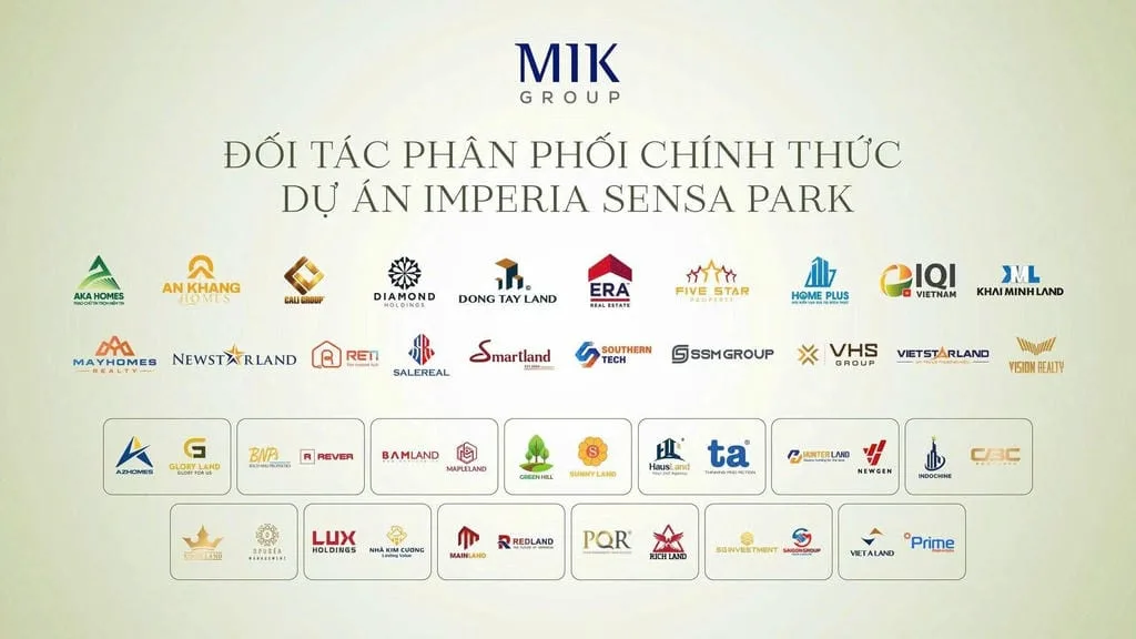 Danh sách logo các đại lý độc lập và liên minh phân phối Imperia Sensa Park