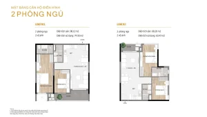 Layout căn hộ 2 phòng ngủ dự án Norton Park