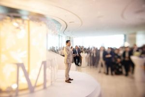Ông Nhân Hữu Học, Tổng Giám đốc MIK Group miền Nam, phát biểu tại lễ khai trương House of MIK